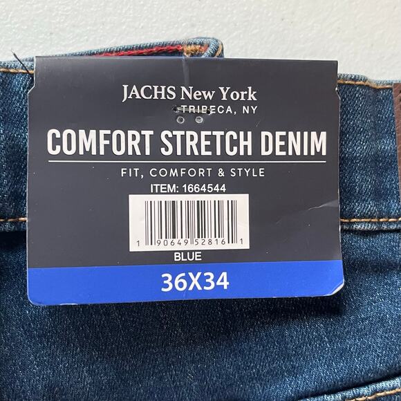 NWT! Men's Jachs New York Dark Wash Straight Leg Jean Size 36/34 - Picture 12 of 14